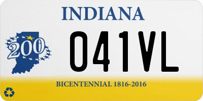 IN license plate 041VL