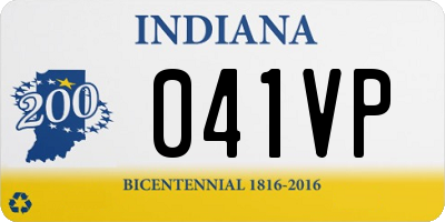 IN license plate 041VP