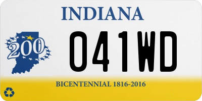 IN license plate 041WD