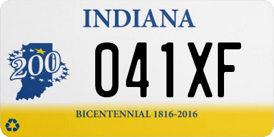 IN license plate 041XF