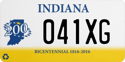 IN license plate 041XG