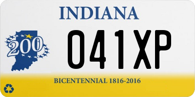 IN license plate 041XP