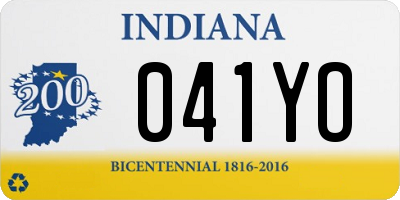 IN license plate 041YO