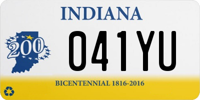 IN license plate 041YU