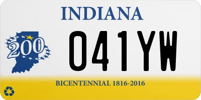 IN license plate 041YW