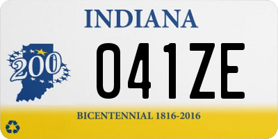 IN license plate 041ZE