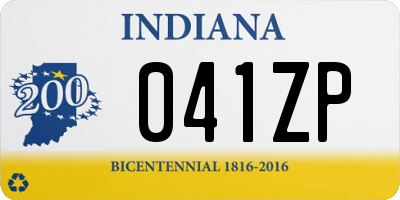 IN license plate 041ZP