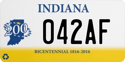 IN license plate 042AF