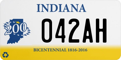 IN license plate 042AH