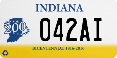 IN license plate 042AI