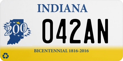 IN license plate 042AN