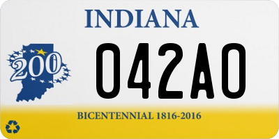 IN license plate 042AO