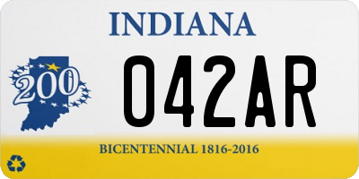 IN license plate 042AR