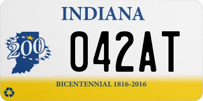 IN license plate 042AT