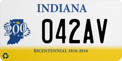 IN license plate 042AV