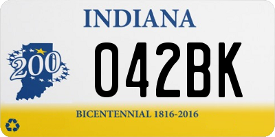 IN license plate 042BK