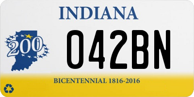 IN license plate 042BN