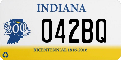 IN license plate 042BQ