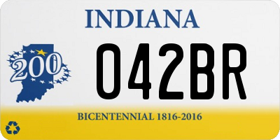 IN license plate 042BR