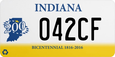 IN license plate 042CF