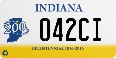 IN license plate 042CI