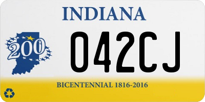 IN license plate 042CJ