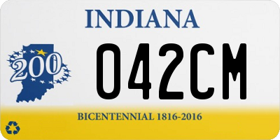 IN license plate 042CM