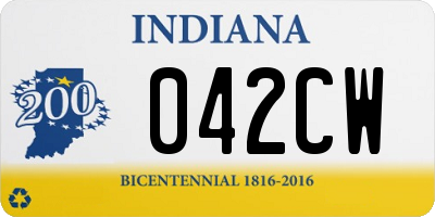 IN license plate 042CW