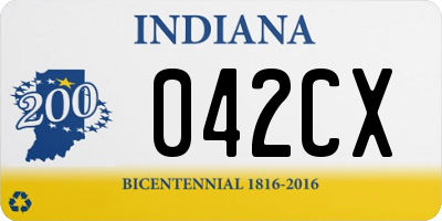 IN license plate 042CX