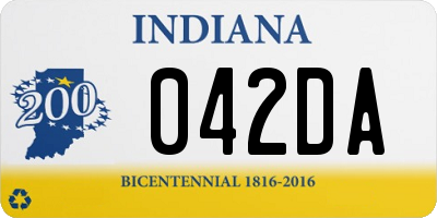 IN license plate 042DA