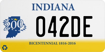 IN license plate 042DE