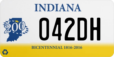 IN license plate 042DH