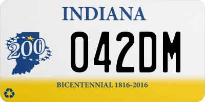 IN license plate 042DM