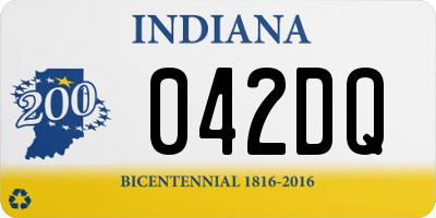 IN license plate 042DQ