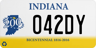 IN license plate 042DY