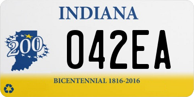 IN license plate 042EA