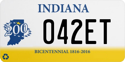 IN license plate 042ET