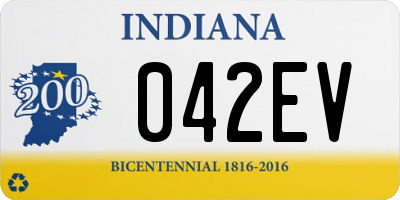 IN license plate 042EV