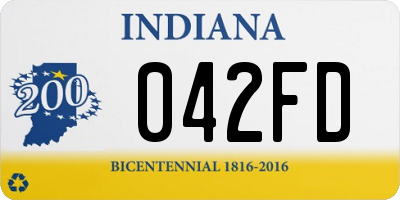 IN license plate 042FD