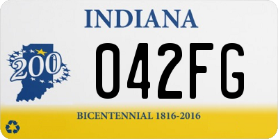 IN license plate 042FG