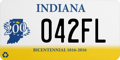 IN license plate 042FL