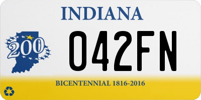 IN license plate 042FN