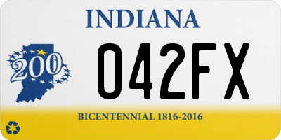 IN license plate 042FX