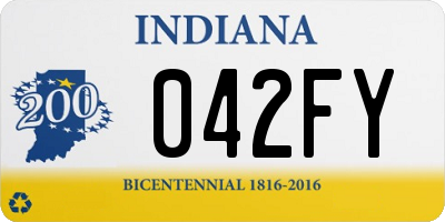 IN license plate 042FY
