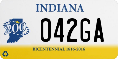 IN license plate 042GA