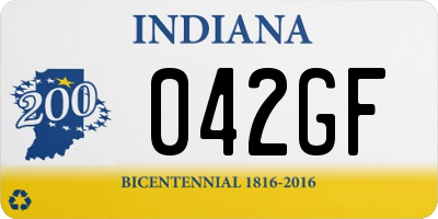 IN license plate 042GF