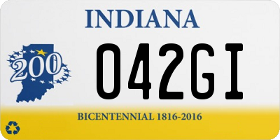 IN license plate 042GI