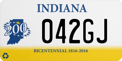 IN license plate 042GJ