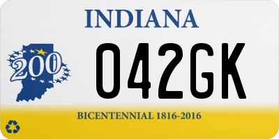 IN license plate 042GK