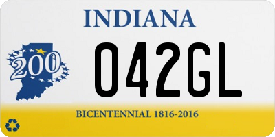 IN license plate 042GL